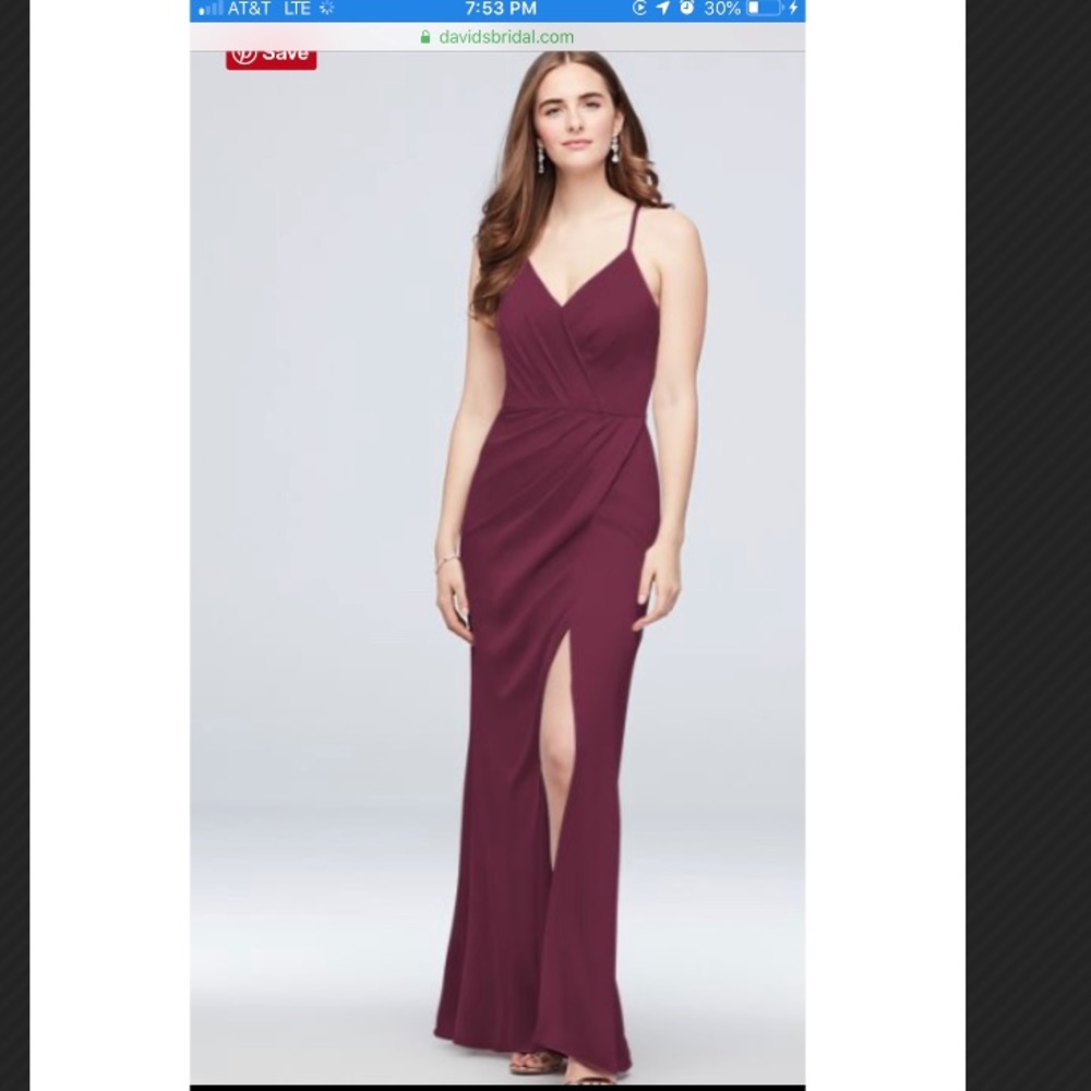 Prom dress, ball gown, bridesmaid dress wine color